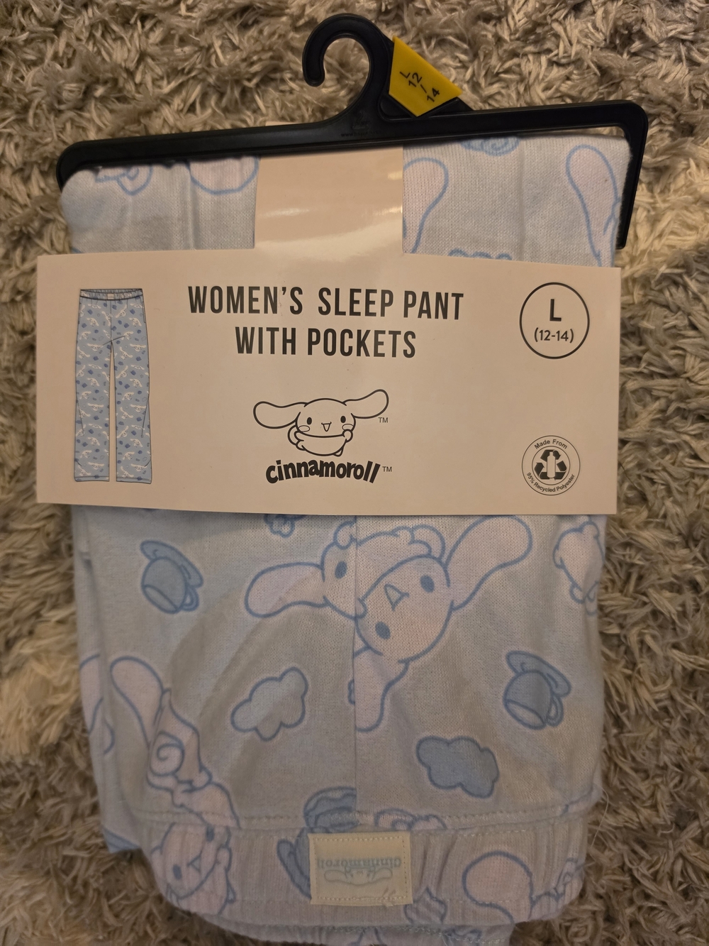 Cinnamoroll Light Blue Women’s Sleep Pants with Pockets - L